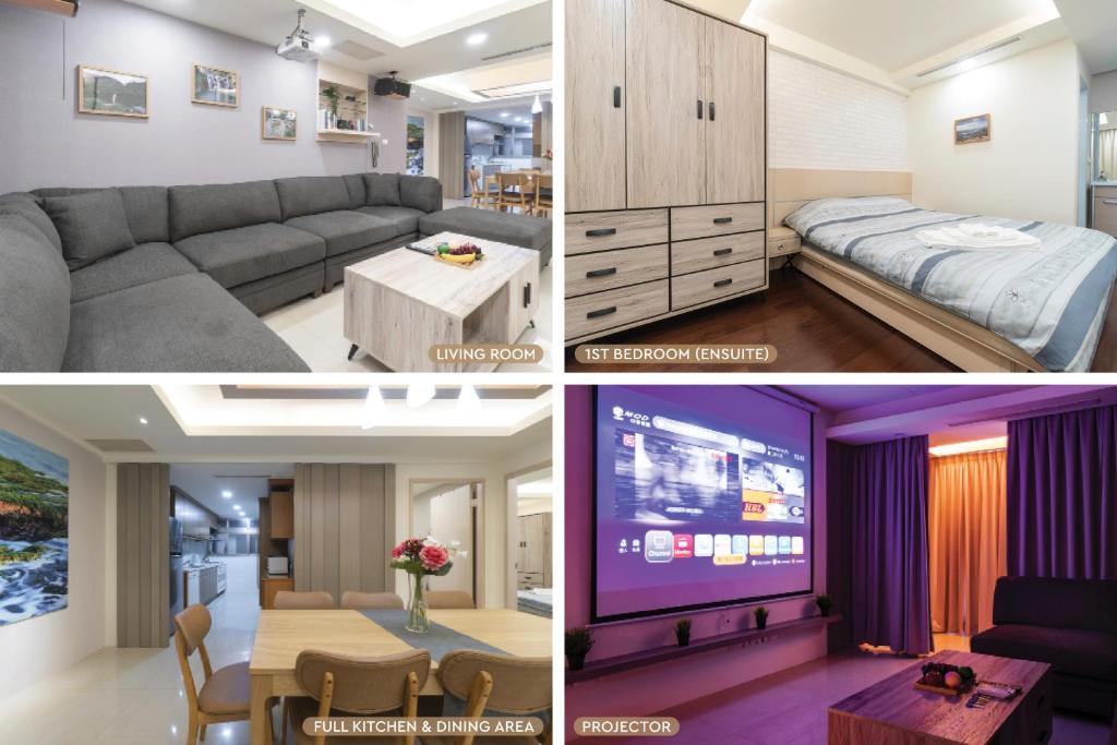 Daan Apartment | 3B2b Warm Cinema Home 4 Min to Xinyi Anhe MRT 三房二衛 投影機 4分到信義安和站