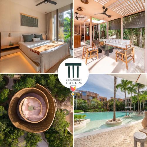Zama Apartment | Amazing 1BR Tulum Jungle with Restaurant, Pool and Gym