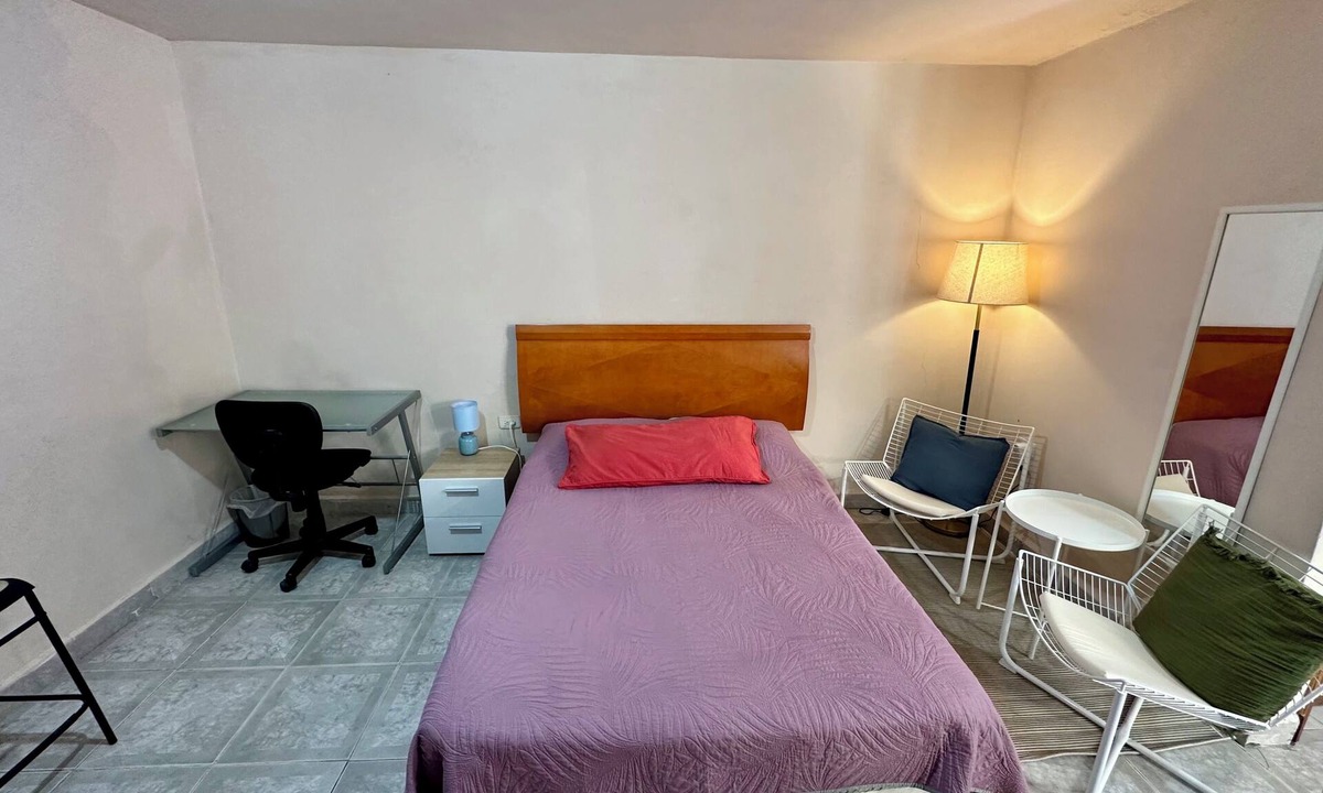 Puebla Apartment | Apt. with double bed and patio 20 min. from the historical center