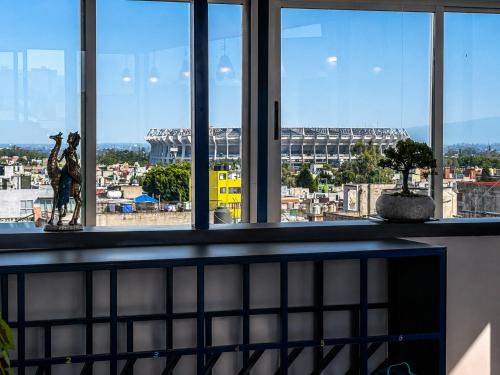 Coyoacan Apartment | Departamento para 6 personas a 3 Min del Estadio - Terraza - Servicios Exclusivos