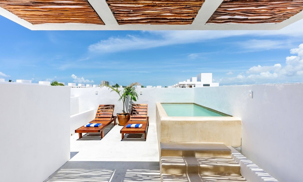 Puerto Yucalpeten House | Home with rooftop and private pool, AC, playground, & clubhouse