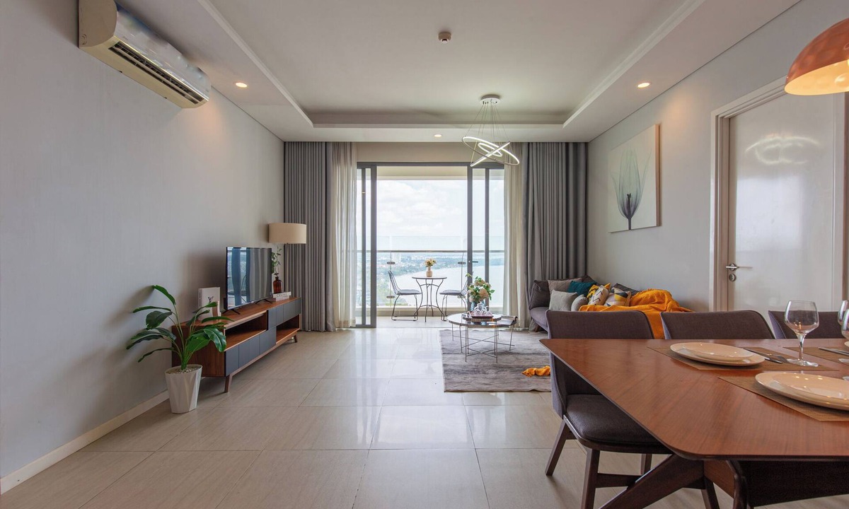 Thu Thiem Apartment | € € Lux Riverview 2brs #diamondisland