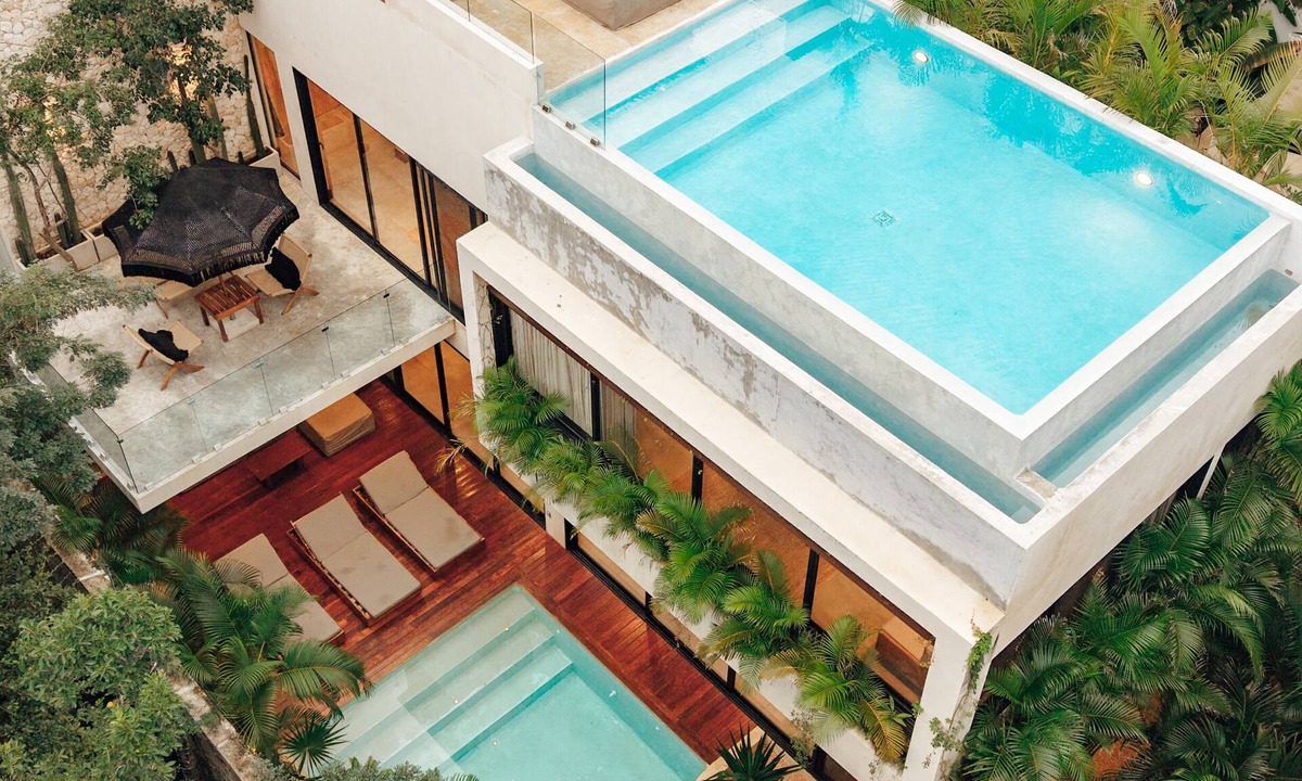 Zama Villa | Luxury 4 Level Villa in Aldea Zama+Rooftop Infinity Pool+Private Backyard Pool