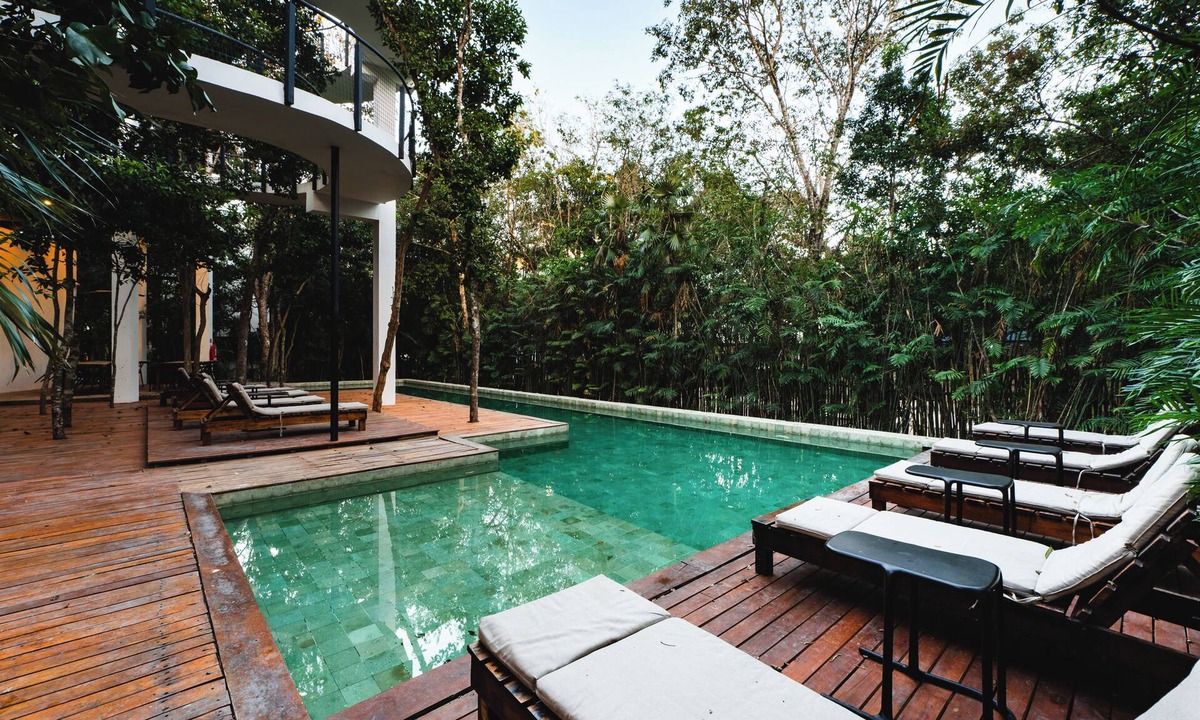 Ek Balam Village House | Modern 4 Bedroom Villa with Rooftop Pool Near Tulum Beach