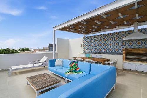 Akumal Apartment | Ocean View Haven Walk to Beach Private Rooftop Terrace