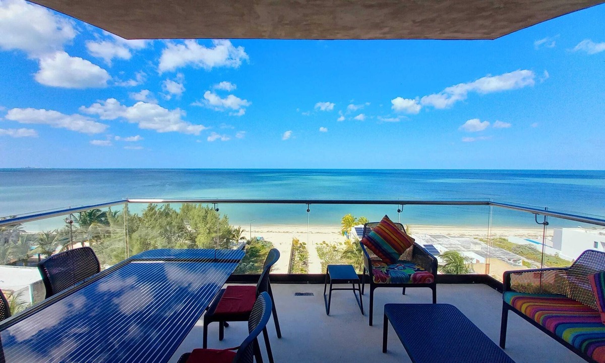 Chicxulub Puerto Apartment | Ocean views from all rooms, Beachfront Paradise