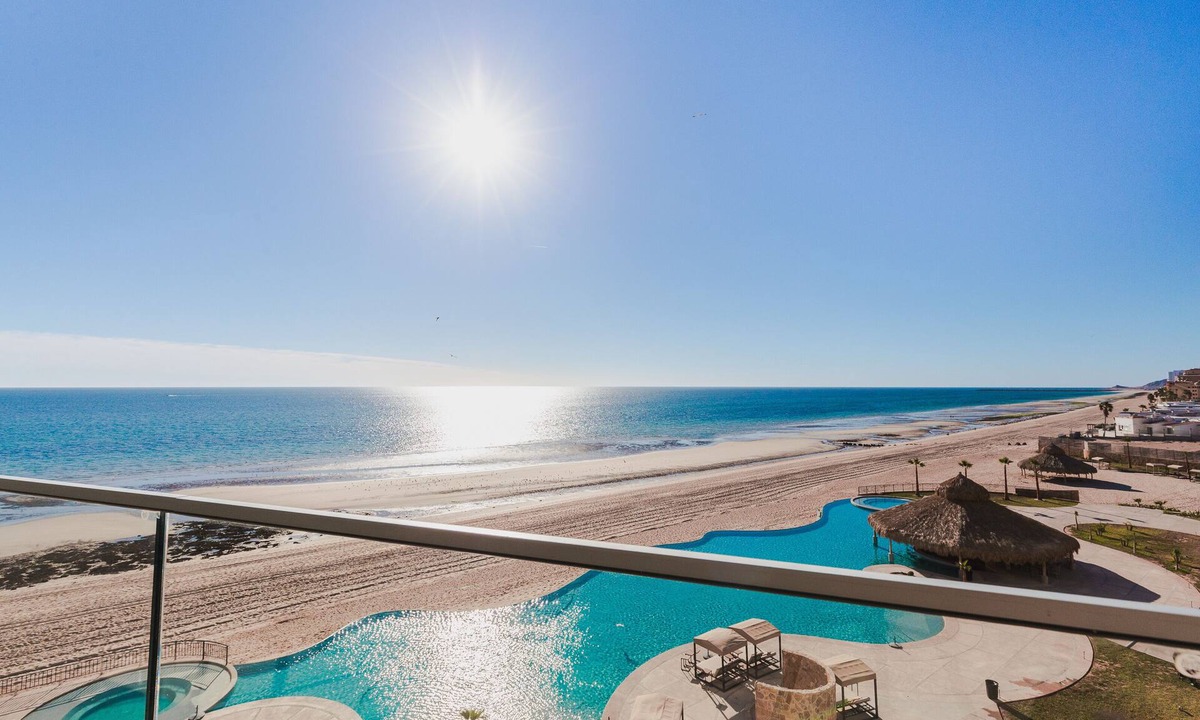 Puerto Penasco Resort | Phase 3 Ocean Front 3BR Las Palomas Condo with Panoramic Sea of Cortez Views