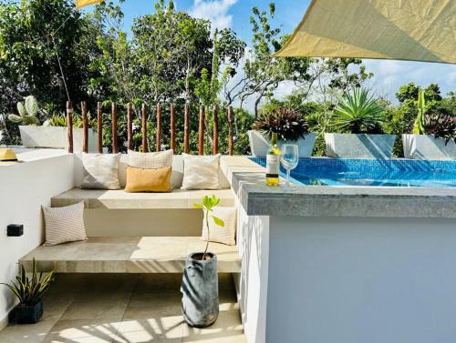 Ek Balam Village Villa | Private Rooftop Pool - Bike to Ruins or Beach