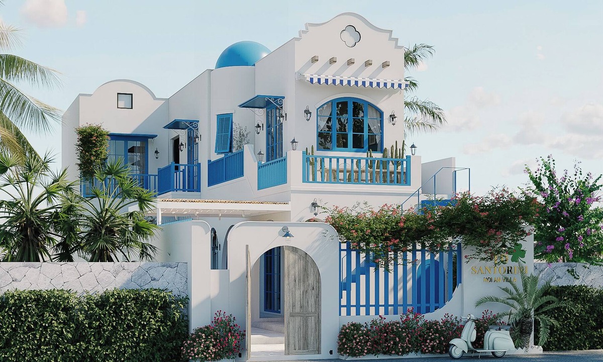 Dien Ban Villa | Stunning 6BR Santorini Pool Villa, 10mins to Hoi An, Access to An Bang Beach