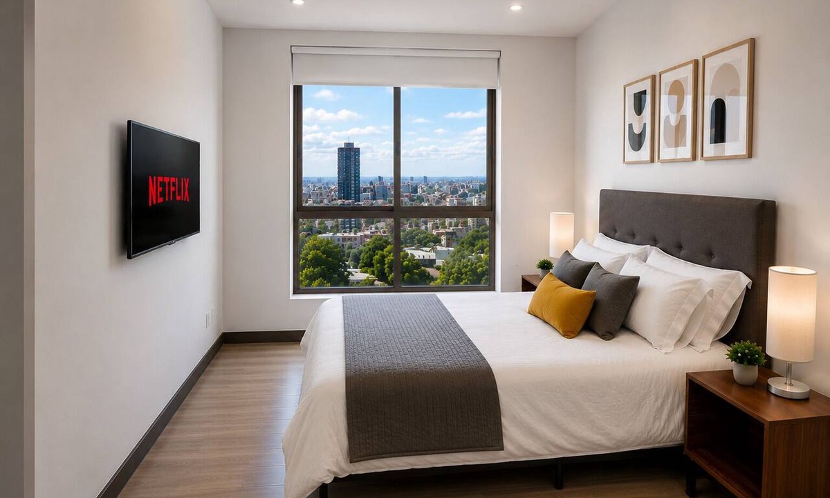 Anahuac Apartment | Stunning Hi-Rise high speed WiFi , minimalist chic decor, with all the amenities