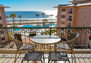 Beachfront Upper Floor Luxury Condo - Sonoran Spa N404 1 BR 1 BA Next to the Pool, High Speed Wi-Fi