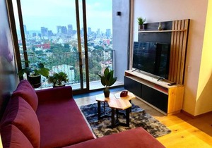 Penthouse con la mejor vista de Cdmx, 6 personas, Gym y 2 parkings