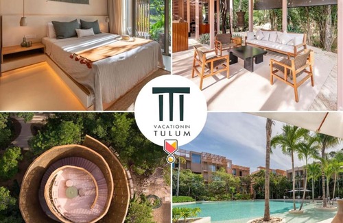 Zama Apartment | Amazing 1BR Tulum Jungle with Restaurant, Pool and Gym