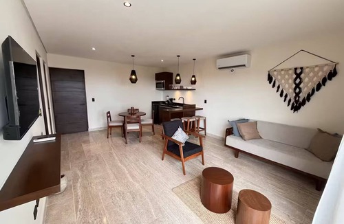 Mahahual Apartment | Apartment Balcony to Paradise: Sea and Jungle