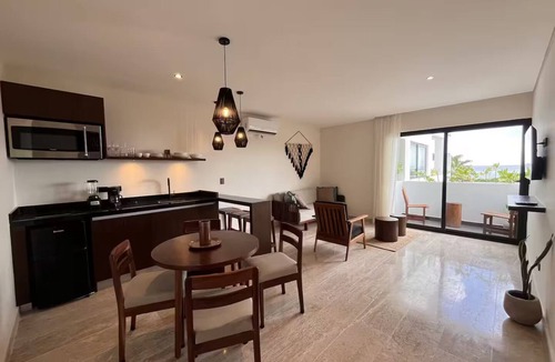 Mahahual Apartment | Apartment Balcony to Paradise: Sea and Jungle