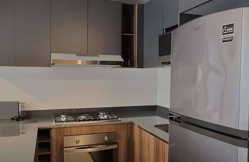 Providencia Apartment | Balcony skyline views - pool, gym & parking