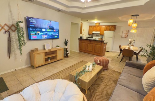 Edinburg Apartment | Boho Style 2-bedroom/1 King Bed apartment with BBQ Grill in Edinburg