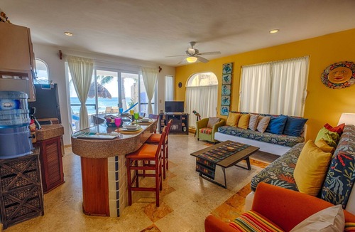 Akumal Condo | Bright and Affordable condo! Right on the beach with a pool!
