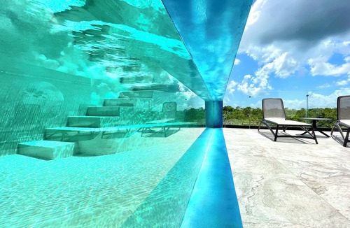 Cozumel Condo | Casa CooLas Penthouse Private Rooftop Pool Jungle Views Elementos Cozumel