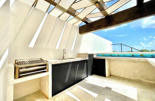 Cozumel Condo | Casa CooLas Penthouse Private Rooftop Pool Jungle Views Elementos Cozumel