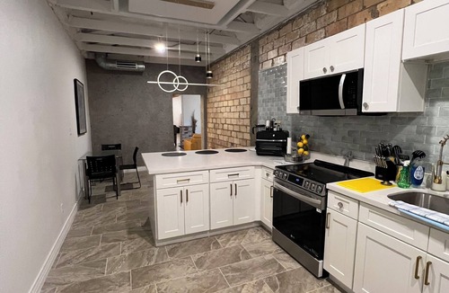 Harlingen Apartment | Charming 1200 sq ft studio in Downtown Harlingen with a Speakeasy feel, a Gem