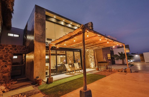 San Carlos Apartment | Climatized indoor pool/studio, stone walls -modern/rustic, very intimate space.