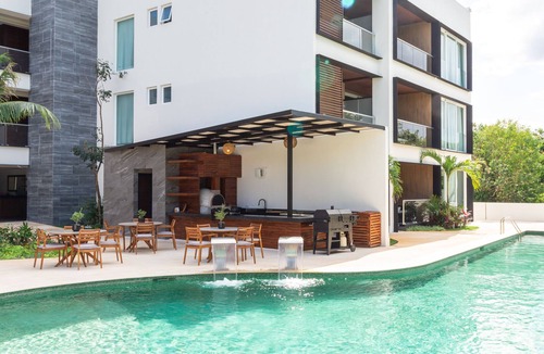 Akumal Apartment | Confort Garden Suite BBQ Private Hot Tub Pool 04B