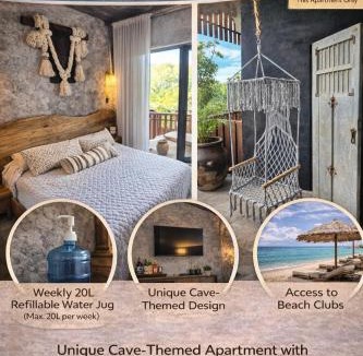 Playa Paraiso Apartment | "Designer Cave Loft" in Tulum Hotel Zone - Beach Club included