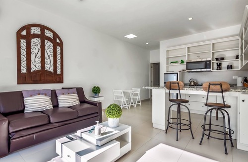 La Paloma Apartment | Dog-friendly suite with kitchenette, heated outdoor pool, hot tub, private patio