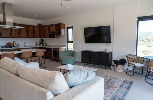 Cerritos Condo | First floor oceanview condo w/two private patios steps to the main beach at Playa Cerritos. Modern 2-bedroom home, a 1-minute walk to the beach, perfect for families or couples looking for quiet luxury and reliable Wi-Fi.