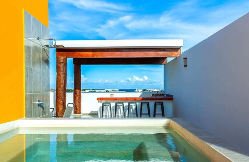 Villa Juarez Condo | Hacienda Style Apt w/Oceanview Roof Pool & Cenote!