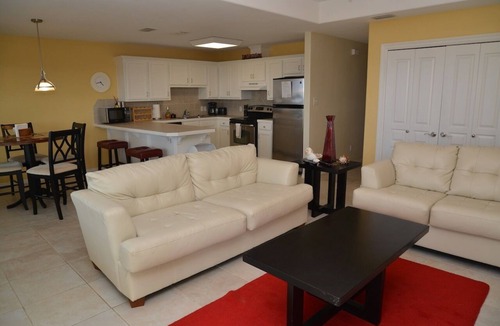 Port Mansfield Condo | Harbor's End Condos for Rent. Waterfront, Pool, Pier and Fish cleaning table .