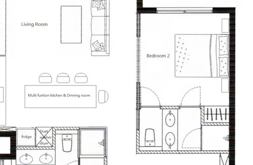 Datong Apartment | Large 2 bedroom Q-Square Apartment 京站台北車站 Apartment Taipei Main STN