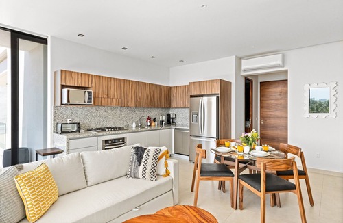Bucerias Condo | Modern 2BR Golden Zone | Top Floor | Ocean View