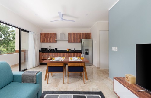 Zama Condo | Modern Condo in Lush Aldea Zama, Tulum! Rooftop pool, gym, concierge