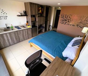 Ciudad Lopez Mateos Apartment | S10 KING Suite at TEC CEM Cocineta WiFi Balcón Parking Terraza