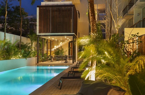 Tulum Apartment | Studio for 4 w/terrace and pool access @ ARUNA