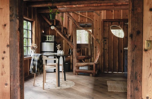Welches Cabin | The Hide & Seek: vintage modern forest cabin with sauna