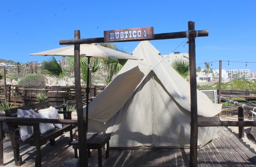 Luis Donaldo Colosio RV Rental | TIPI WITH A/C IN FRONT OF BEAUTIFUL BEACH Wake up with the sunrise and the waves!
