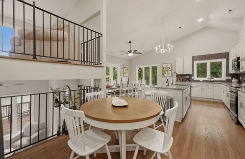 Sherrills Ford House | Waterfront Home + Pool + Spa | Dock + Game Room Near Hiking | Poolside Paradise