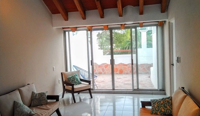 120M2 2 BR apt. In Chahue - pool. 5 min walk to sea & 1 min walk to supermarket!