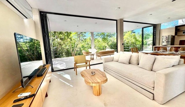 2-bedroom apartment with AC, fitness room in Tulum, Mexico