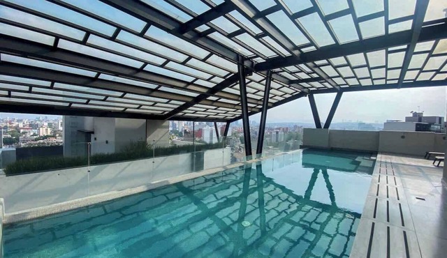 Amazing 3BR in Roma Norte w/pool gym and city view