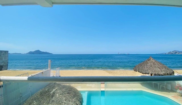 Beach front 2 bedroom, 2 bath 2nd floor condo with amazing views.