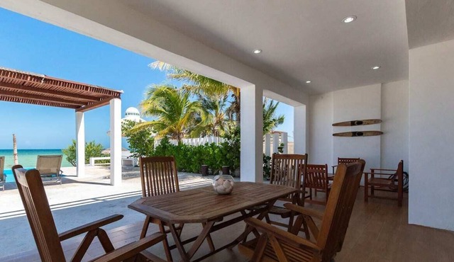 Beachfront Coastal Retreat with private pool & terrace / Villa Tajota