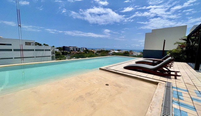 Beautiful Studio with Roof Top Pool and Ocean Views