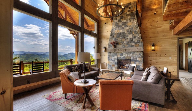 BREATHTAKING Views !/6 Private King Suites/Handicap Friendly/Firepit/Theater in Sevierville