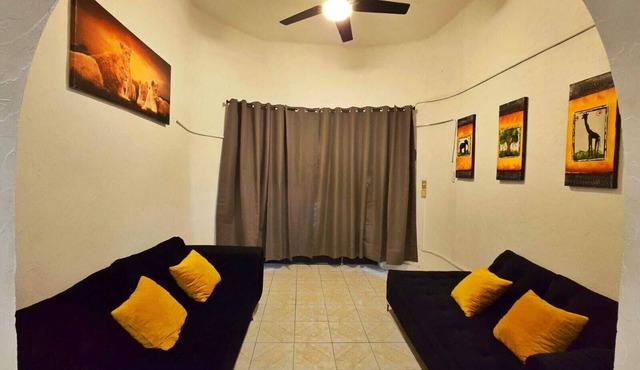 Depa Washington 2: AC-WiFi-TV/Walking distance to Barrio Antiguo and Paseo Santa Lucia.