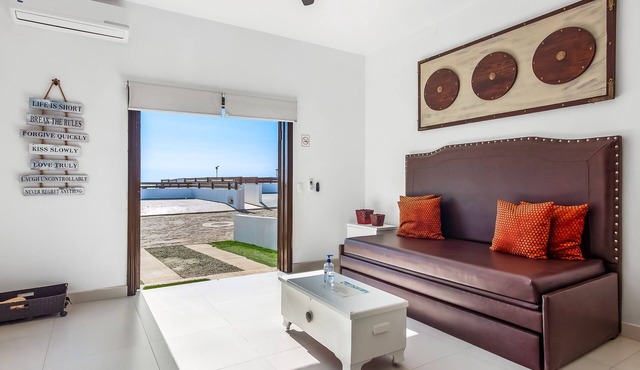 Dog-friendly suite with beach views, outdoor pool, patio, kitchenette, & AC