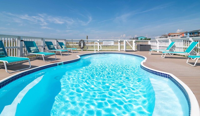Hobbs Realty - “Shore To Please” | Luxury Oceanfront w/Saltwater Pool, Hot Tub & Elevator in Holden Beach